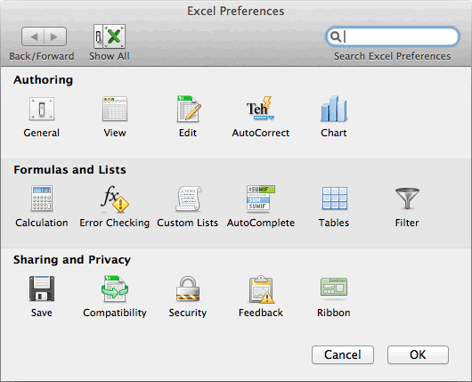 excel for mac 2015 data form
